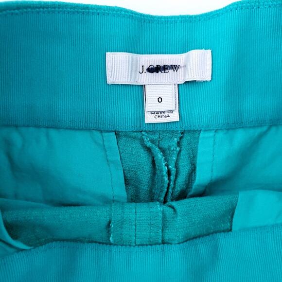 J. Crew Dressy Shorts Women Size 0 Green, Pockets, Summer Resortwear Beach Vacay - Picture 2 of 3